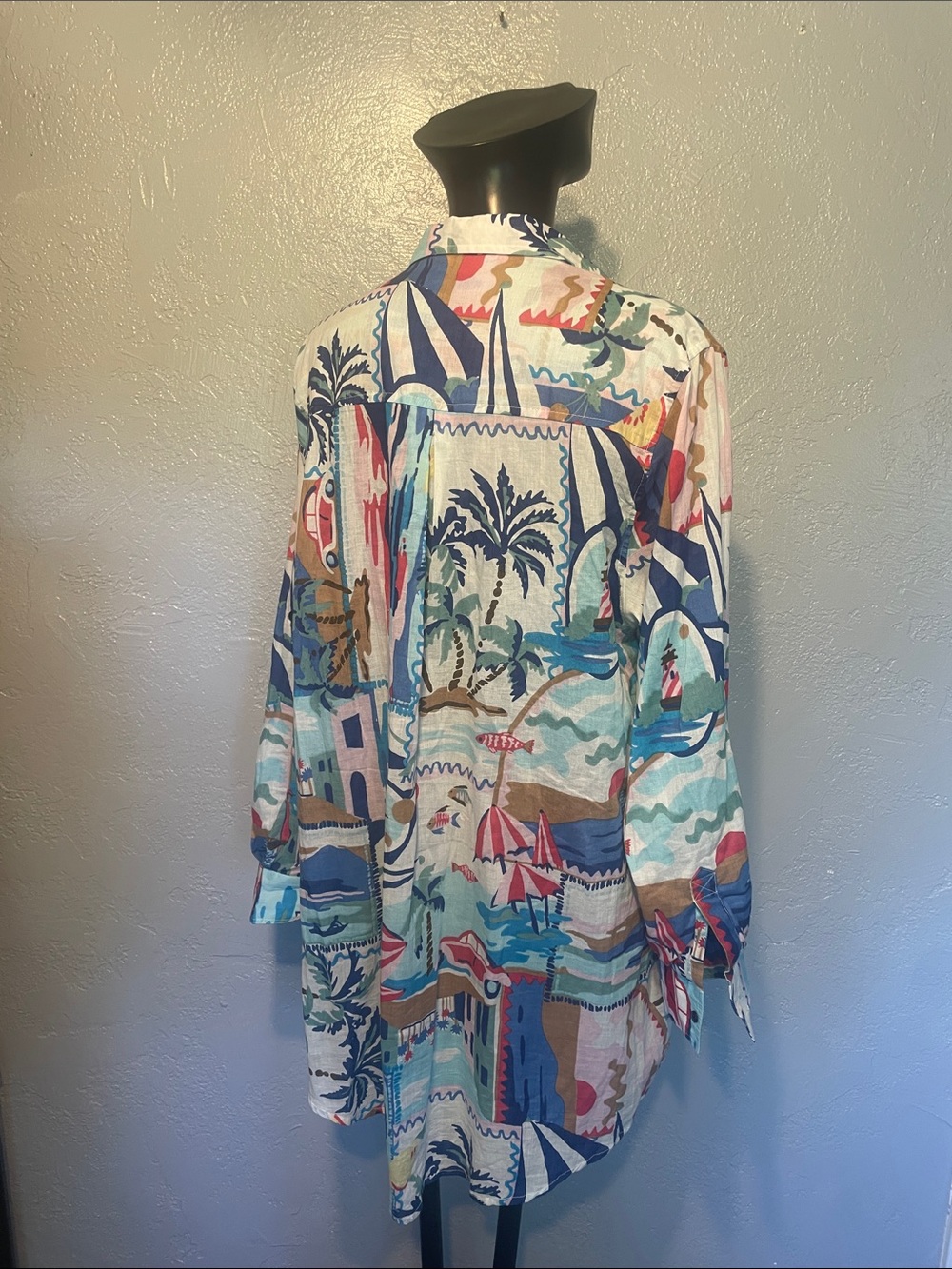 Tropical Patchwork Button-Up Shirt - Multicolor cotton - Picture 3 of 3